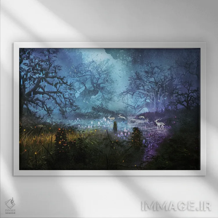 تابلو "افسونشده" اثر فرباوراند لادرا - نمای قابدار سفید