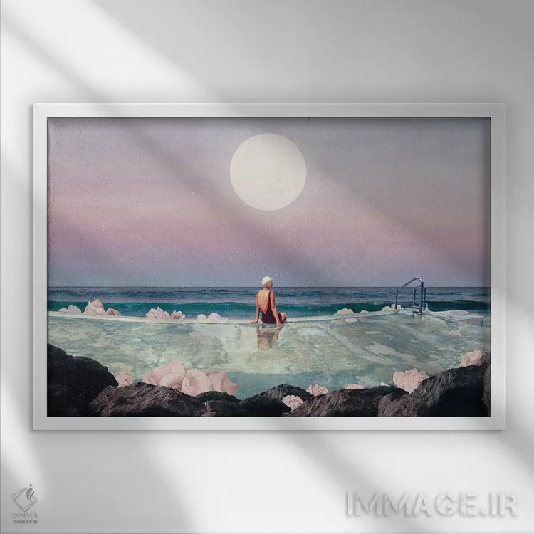 تابلو "تمام تابستانهایی که از دیدارت گذشته" اثر فرانک موس (هنرمند با نام مستعار) - نمای قابدار سفید