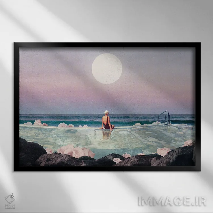 تابلو "تمام تابستانهایی که از دیدارت گذشته" اثر فرانک موس (هنرمند با نام مستعار) - نمای قابدار مشکی