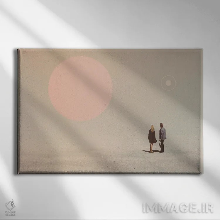 تابلو "رؤیابینان اندوه" اثر فرانک موس (هنرمند با نام مستعار) - نمای روبهرو روی دیوار