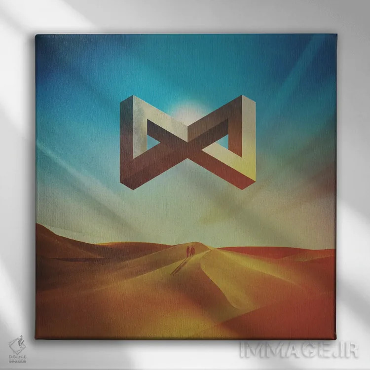 تابلو تا بینهایت اثر فرن رودریگز - نمای روبهرو روی دیوار