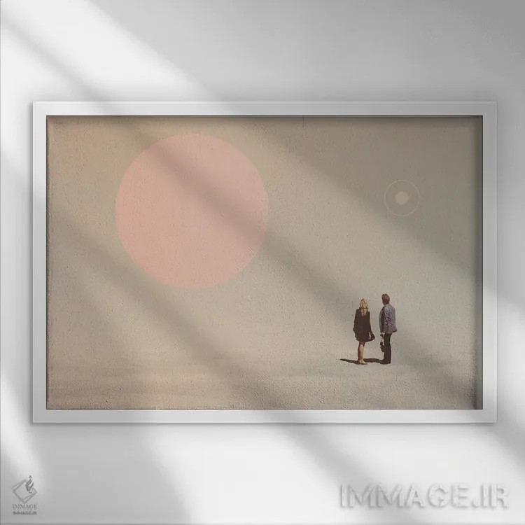 تابلو "رؤیابینان اندوه" اثر فرانک موس (هنرمند با نام مستعار) - نمای قابدار سفید