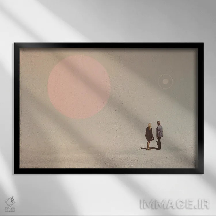 تابلو "رؤیابینان اندوه" اثر فرانک موس (هنرمند با نام مستعار) - نمای قابدار مشکی