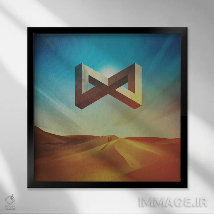 تابلو تا بینهایت اثر فرن رودریگز - نمای قابدار مشکی