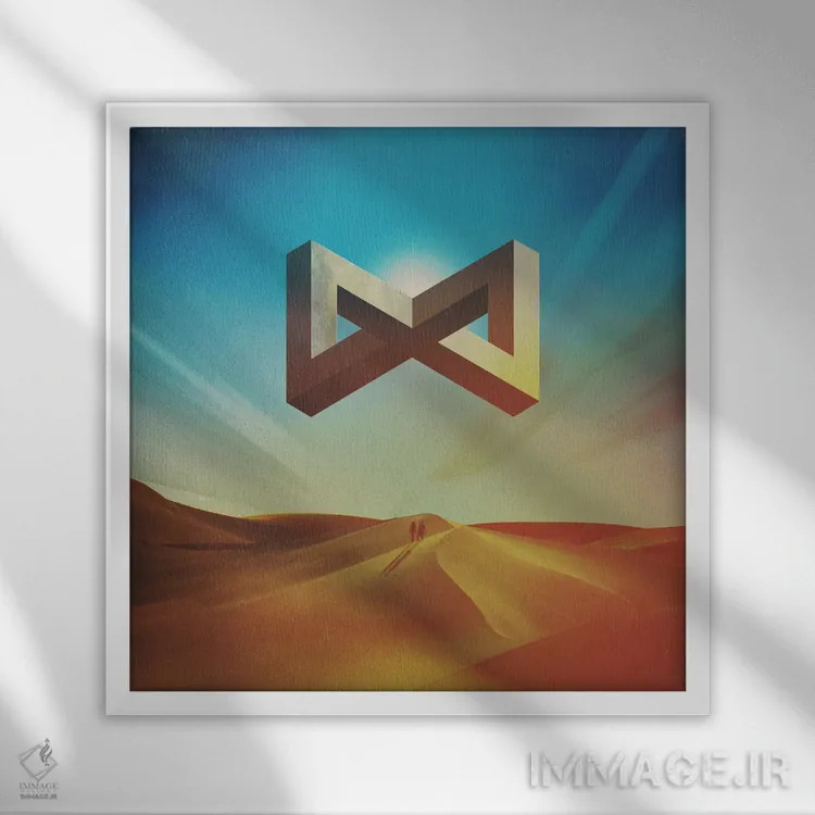 تابلو تا بینهایت اثر فرن رودریگز - نمای قابدار سفید