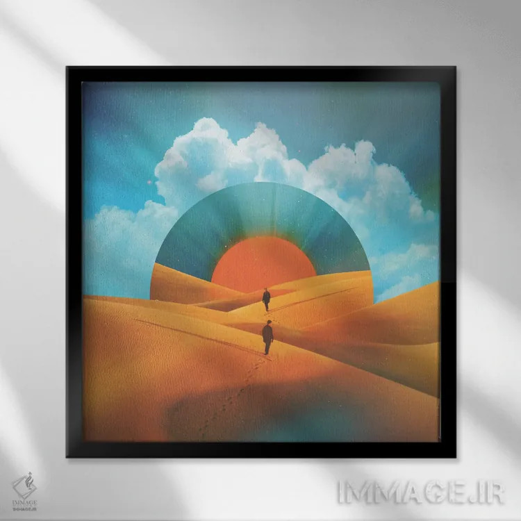 تابلو کوانتوم اثر فرن رودریگز - نمای قابدار مشکی