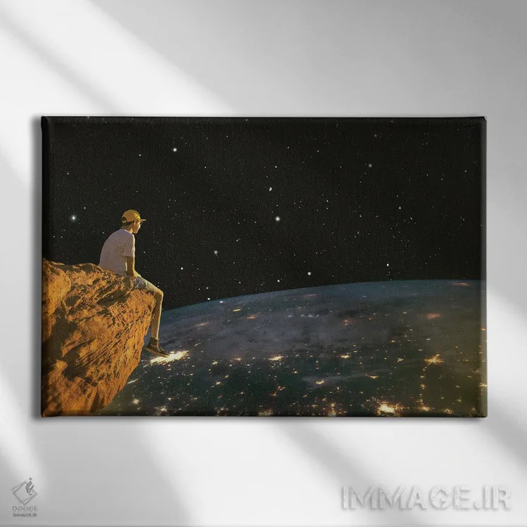 تابلو شب زرد اثر فرن رودریگز - نمای روبهرو روی دیوار