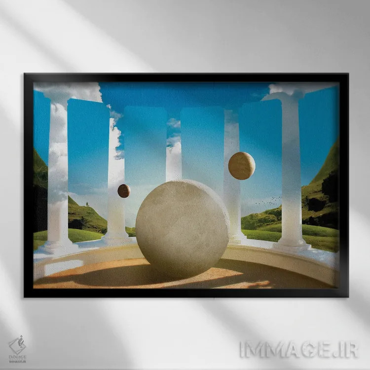 تابلو شکل ابرها اثر فرن رودریگز - نمای قابدار مشکی