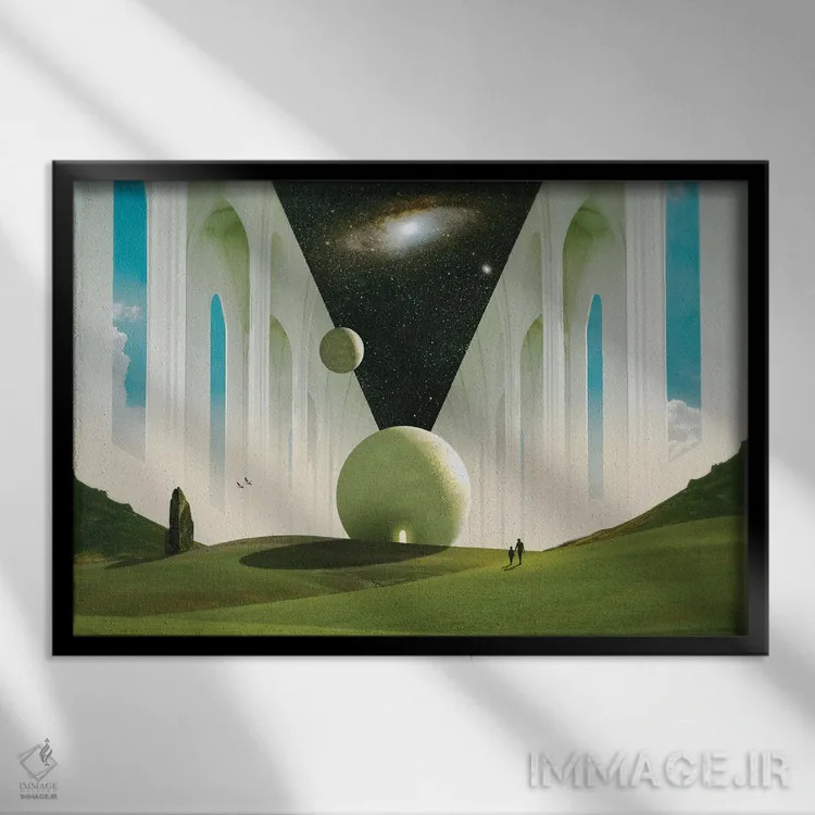 تابلو مزارع جدید اثر فرن رودریگز - نمای قابدار مشکی