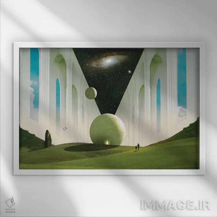 تابلو مزارع جدید اثر فرن رودریگز - نمای قابدار سفید