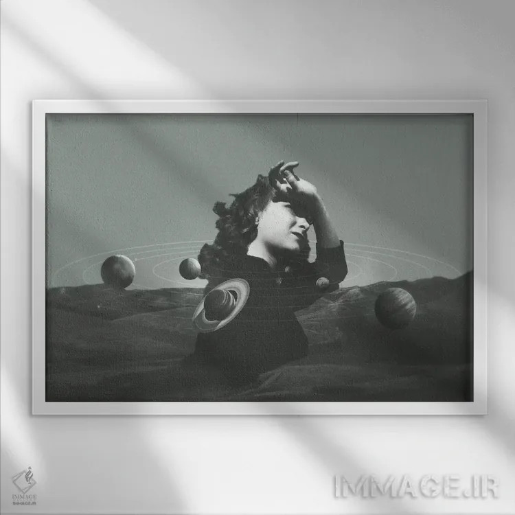 تابلو مدارها ۱ اثر فرن رودریگز - نمای قابدار سفید