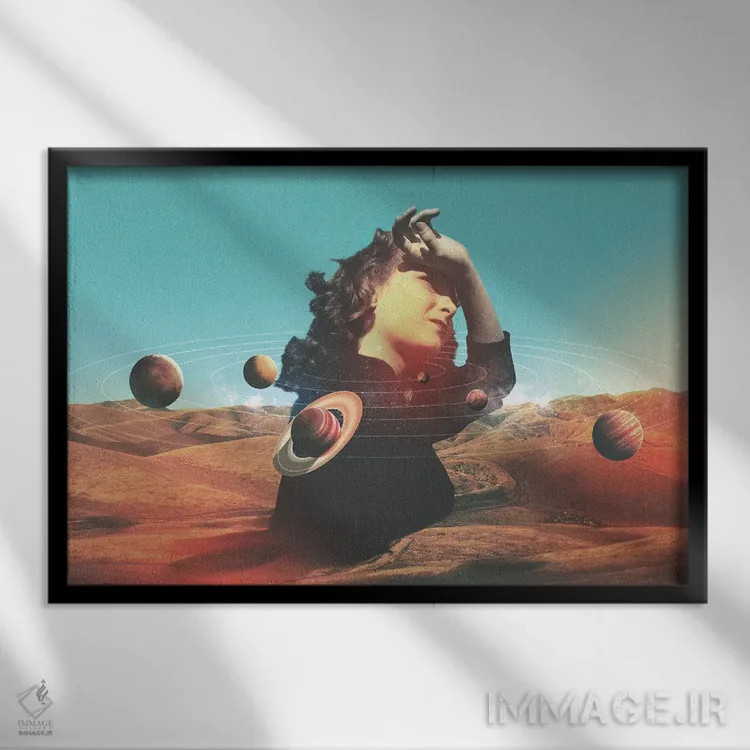تابلو مدارها ۲ اثر فرن رودریگز - نمای قابدار مشکی