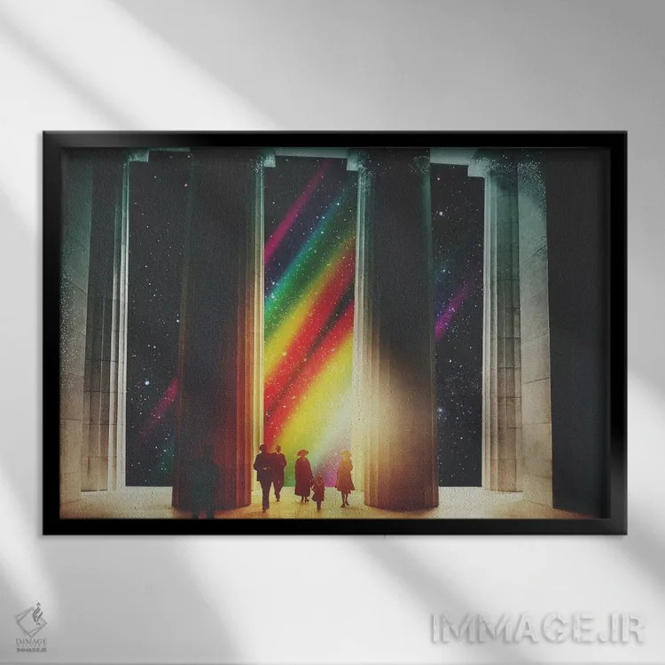 تابلو تجربه نزدیک به مرگ اثر فرن رودریگز - نمای قابدار مشکی