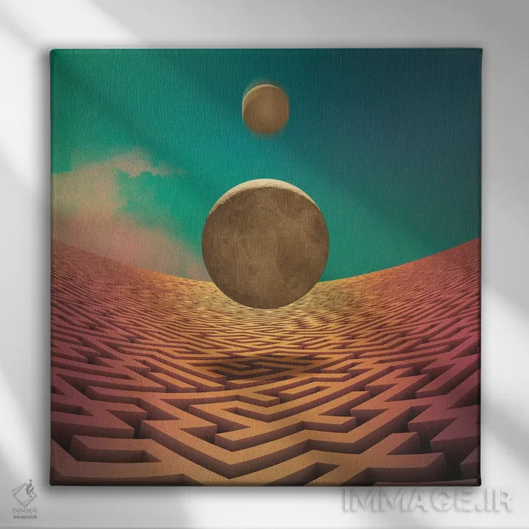 تابلو افق رویداد اثر فرن رودریگز - نمای روبهرو روی دیوار