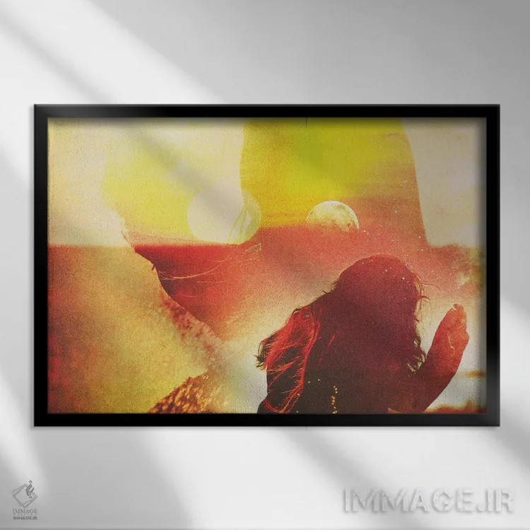 تابلو او برمیخیزد اثر فرن رودریگز - نمای قابدار مشکی