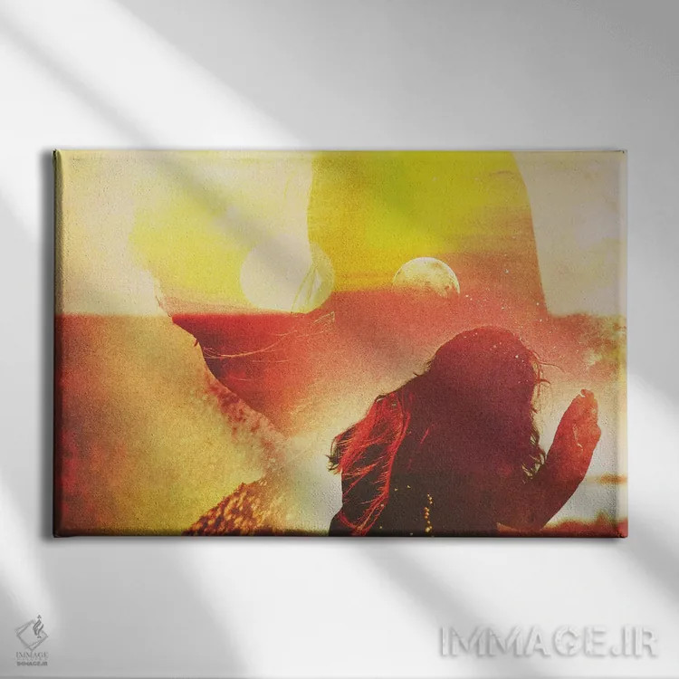 تابلو او برمیخیزد اثر فرن رودریگز - نمای روبهرو روی دیوار