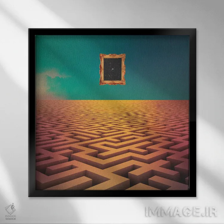 تابلو هزارتو اثر فرن رودریگز - نمای قابدار مشکی