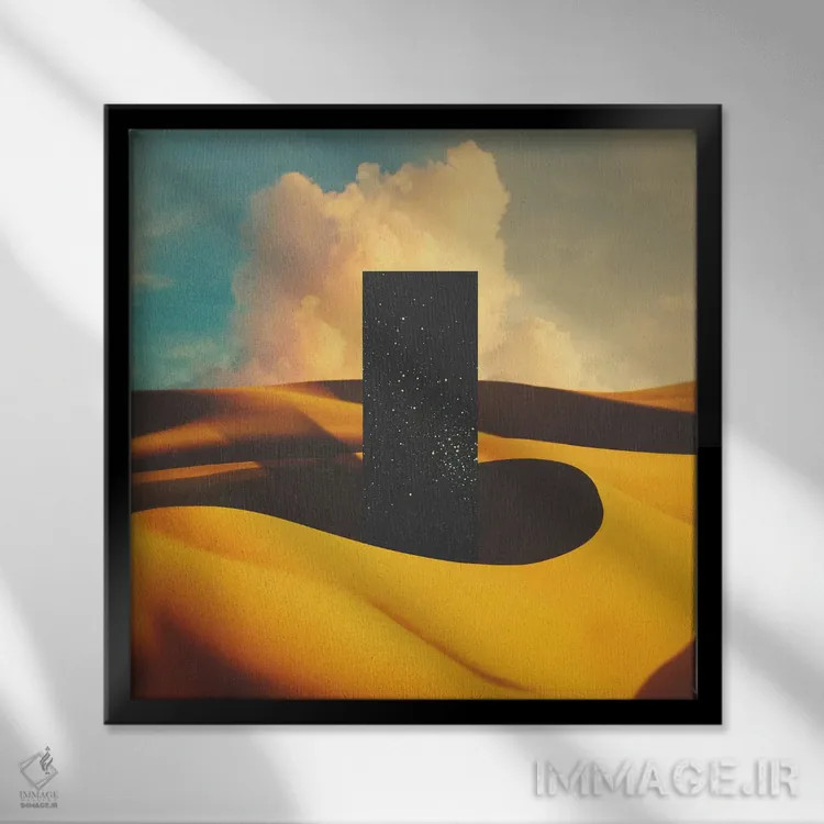 تابلو تکسنگ ۱ اثر فرن رودریگز - نمای قابدار مشکی