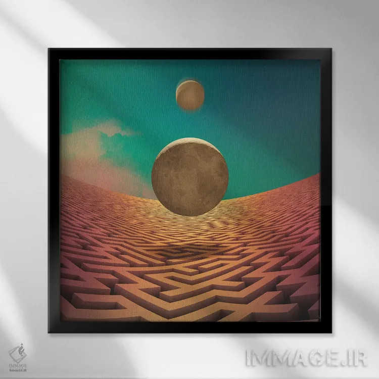 تابلو افق رویداد اثر فرن رودریگز - نمای قابدار مشکی