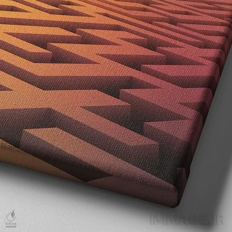 تابلو هزارتو اثر فرن رودریگز - نمای نزدیک بافت بوم