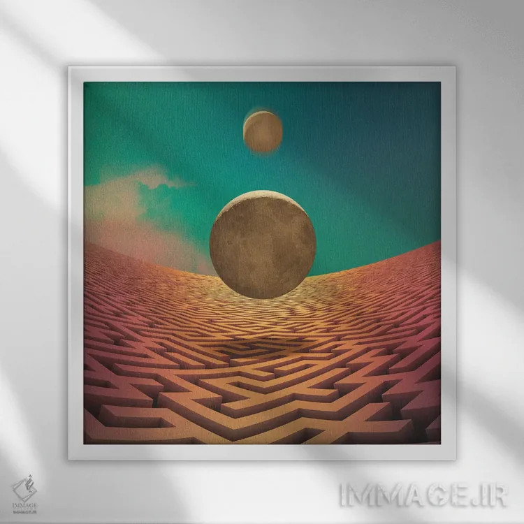 تابلو افق رویداد اثر فرن رودریگز - نمای قابدار سفید