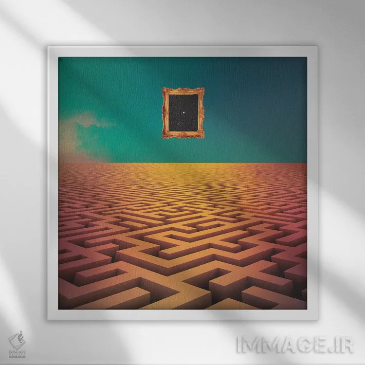 تابلو هزارتو اثر فرن رودریگز - نمای قابدار سفید