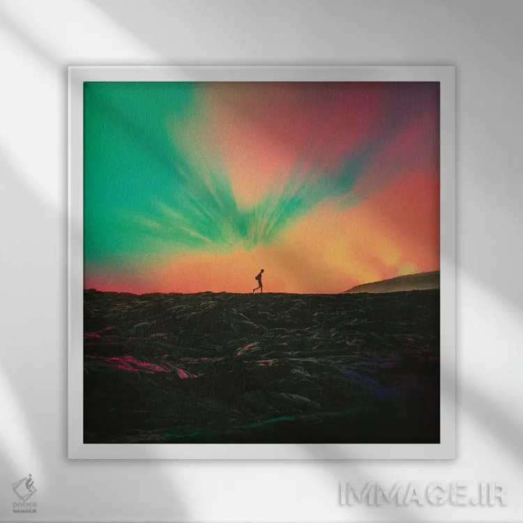 تابلو سرگردان اثر فرن رودریگز - نمای قابدار سفید