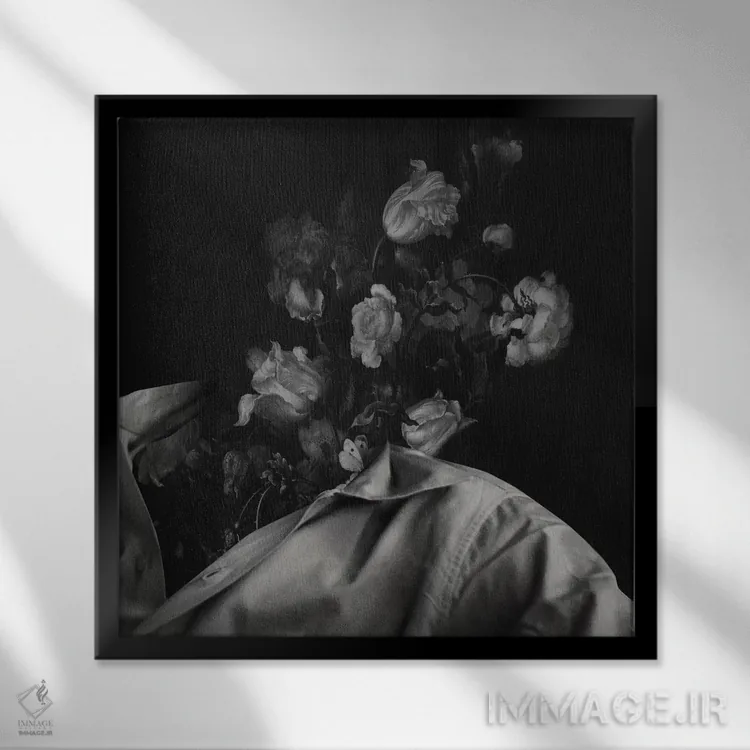 تابلو در شکوفه ۱ اثر فرن رودریگز - نمای قابدار مشکی