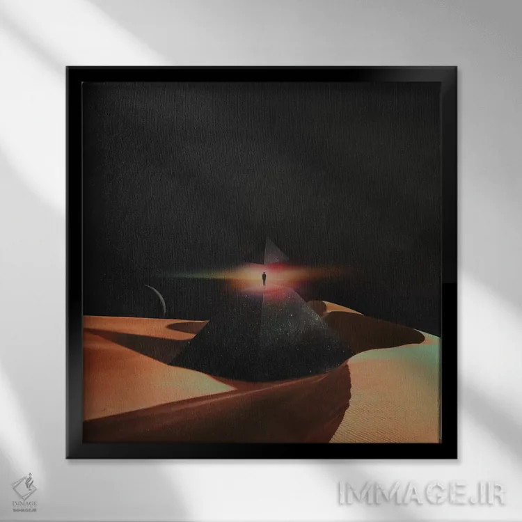 تابلو اهرام اثر فرن رودریگز - نمای قابدار مشکی