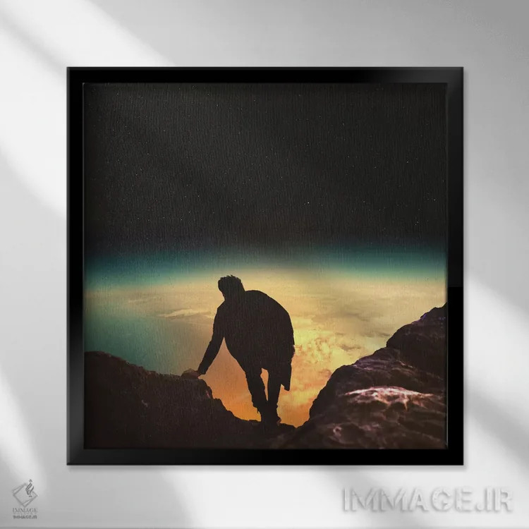 تابلو قله اثر فرن رودریگز - نمای قابدار مشکی