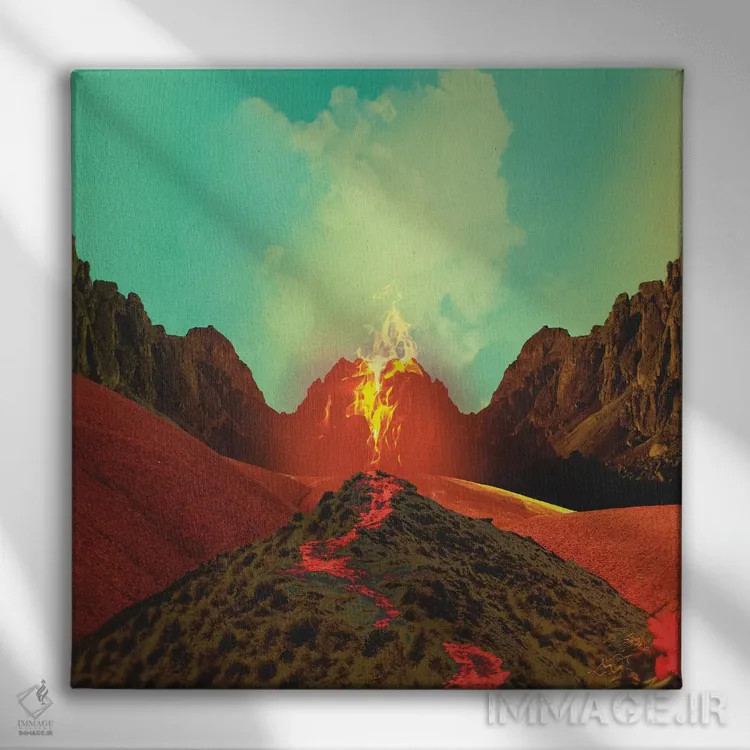 تابلو آتش اثر فرن رودریگز - نمای روبهرو روی دیوار