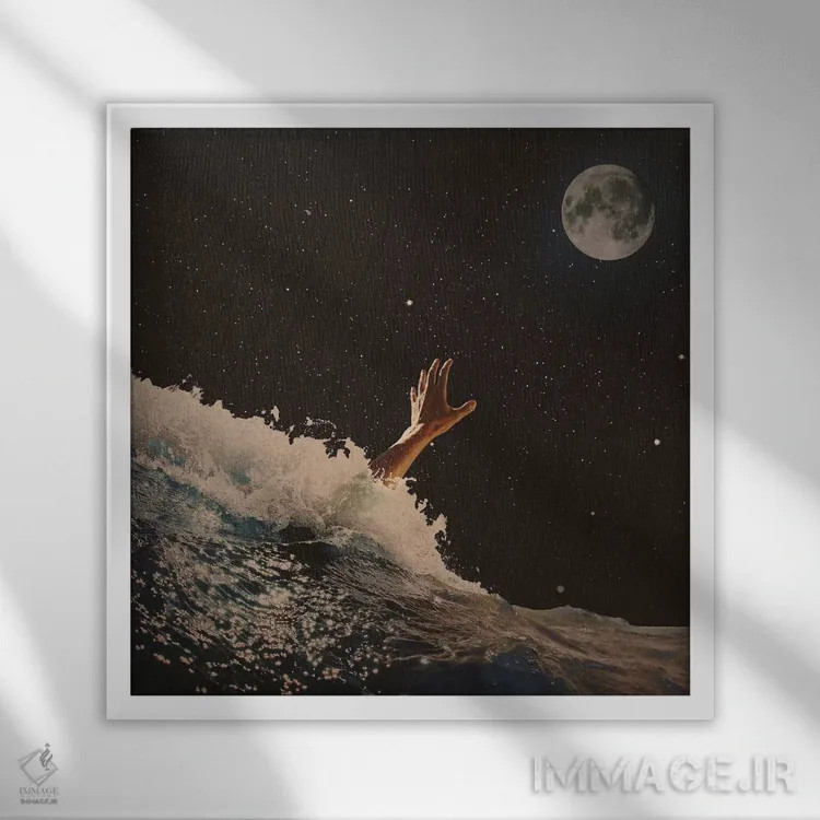 تابلو دست تکان دادن برای خداحافظی اثر فرن رودریگز - نمای قابدار سفید