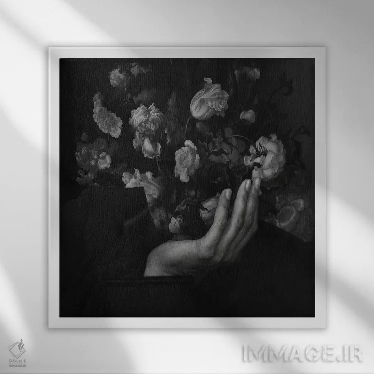 تابلو در شکوفه ۲ اثر فرن رودریگز - نمای قابدار سفید