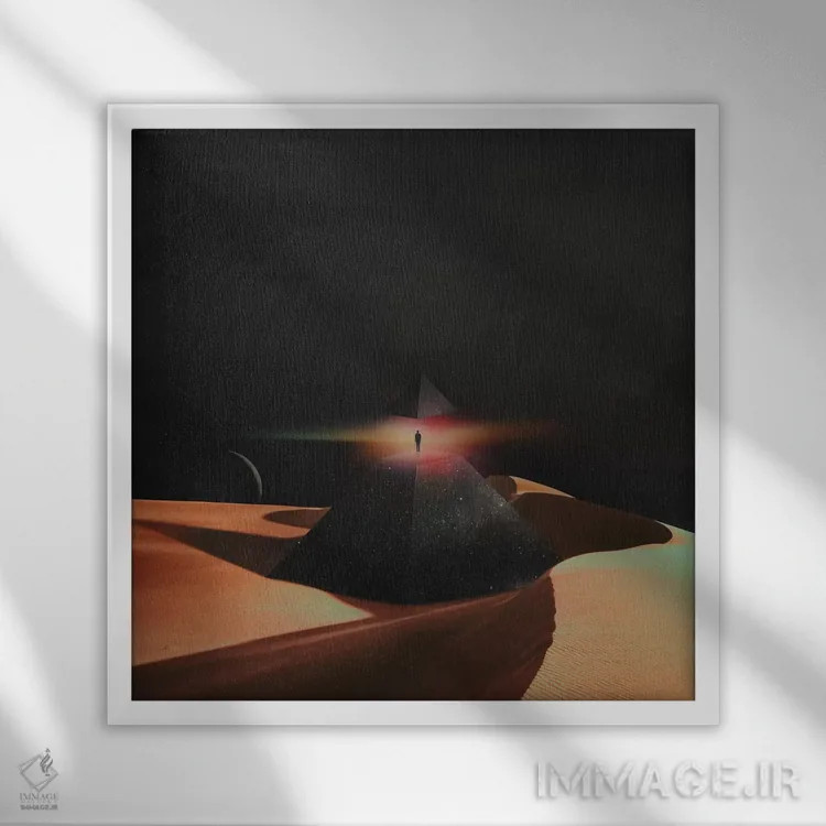 تابلو اهرام اثر فرن رودریگز - نمای قابدار سفید