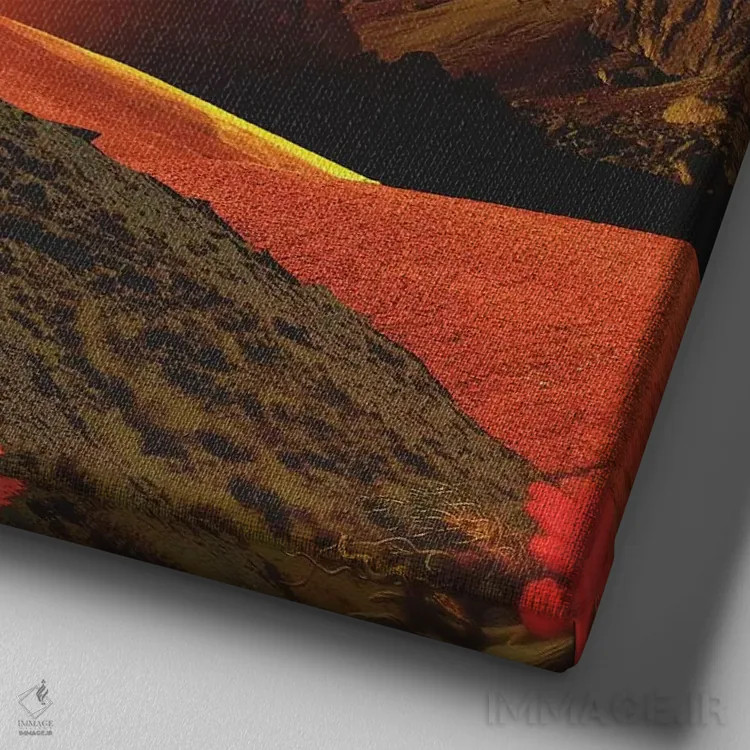 تابلو آتش اثر فرن رودریگز - نمای نزدیک بافت بوم