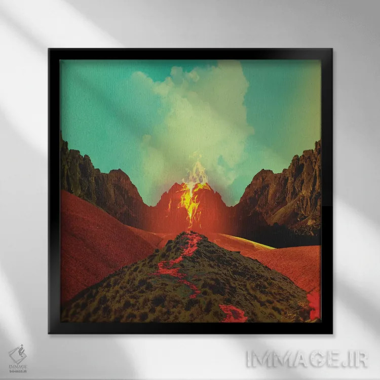 تابلو آتش اثر فرن رودریگز - نمای قابدار مشکی