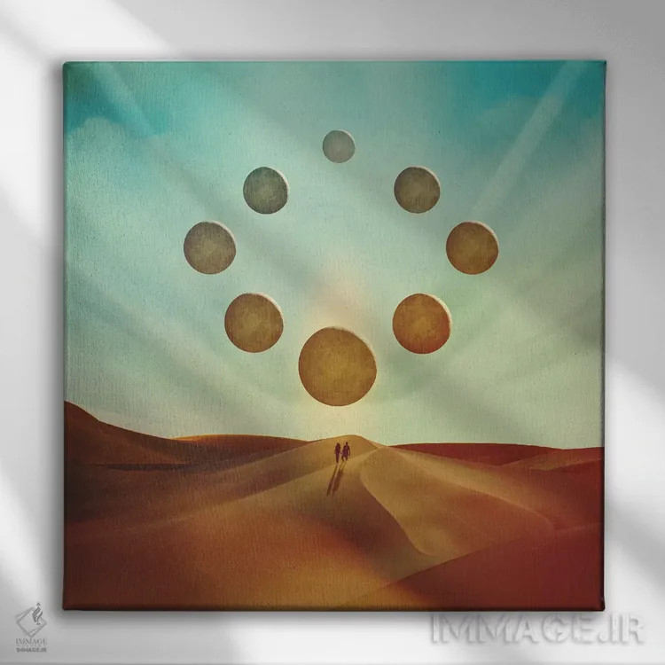 تابلو گردباد اثر فرن رودریگز - نمای روبهرو روی دیوار