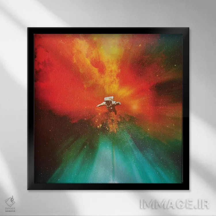 تابلو سرگردان (گیر افتاده) اثر فرن رودریگز - نمای قابدار مشکی