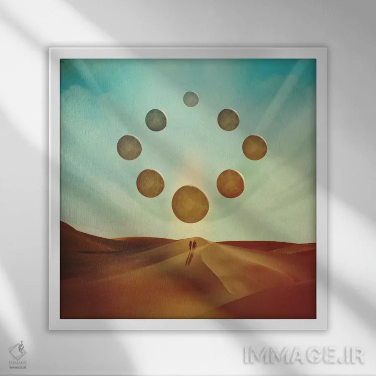 تابلو گردباد اثر فرن رودریگز - نمای قابدار سفید