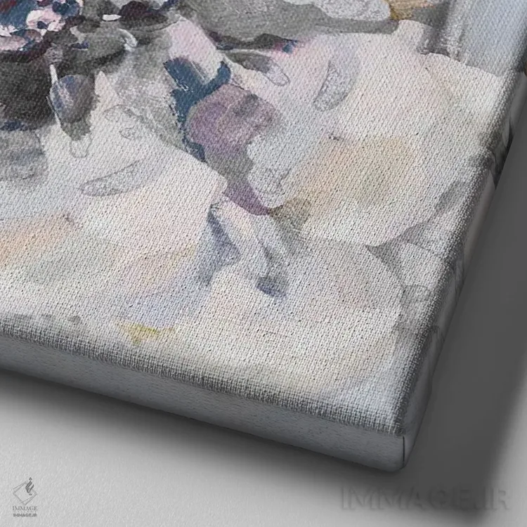 تابلو دستهگلها ۲ اثر هِدر اِی. فرنچ-روسیه - نمای نزدیک بافت بوم