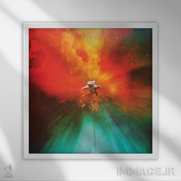 تابلو سرگردان (گیر افتاده) اثر فرن رودریگز - نمای قابدار سفید