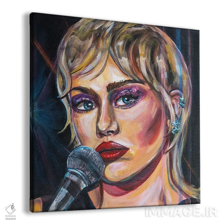 تابلو مایلی سایرس اثر فارست استوارت - نمای پرسپکتیو محصول