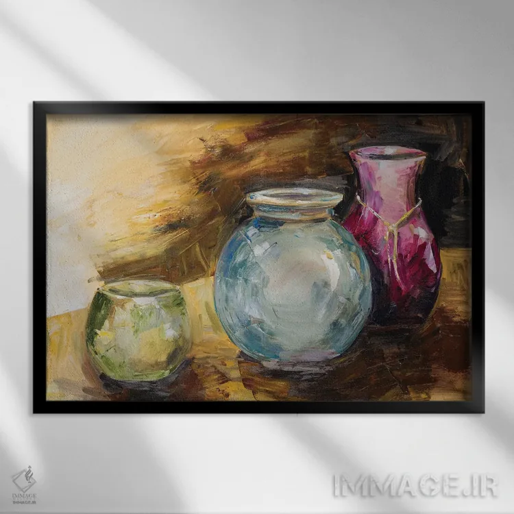 تابلو گلدانهای جواهرنشان اثر هِدر اِی. فرنچ-روسیه - نمای قابدار مشکی