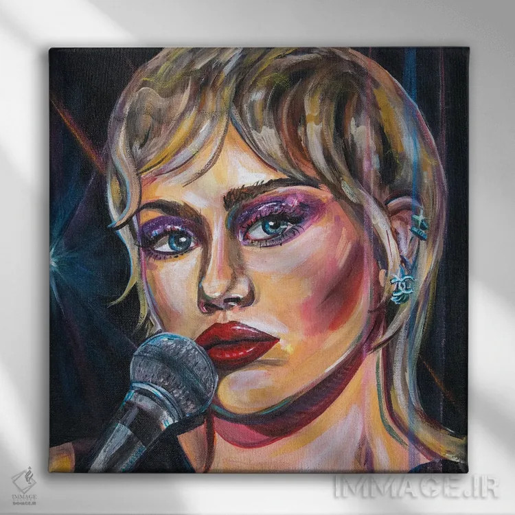 تابلو مایلی سایرس اثر فارست استوارت - نمای روبهرو روی دیوار