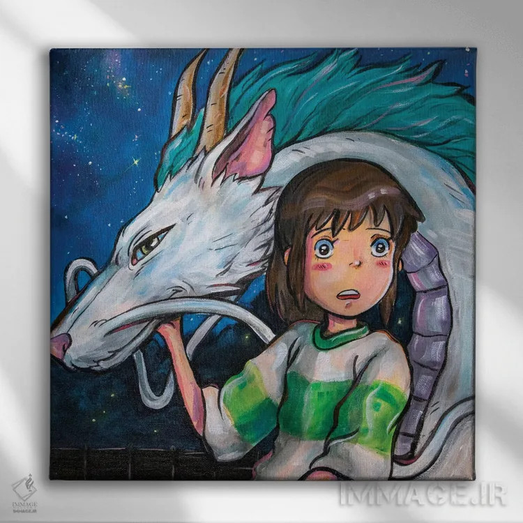 تابلو شهر ارواح (انیمه) اثر فارست استوارت - نمای روبهرو روی دیوار