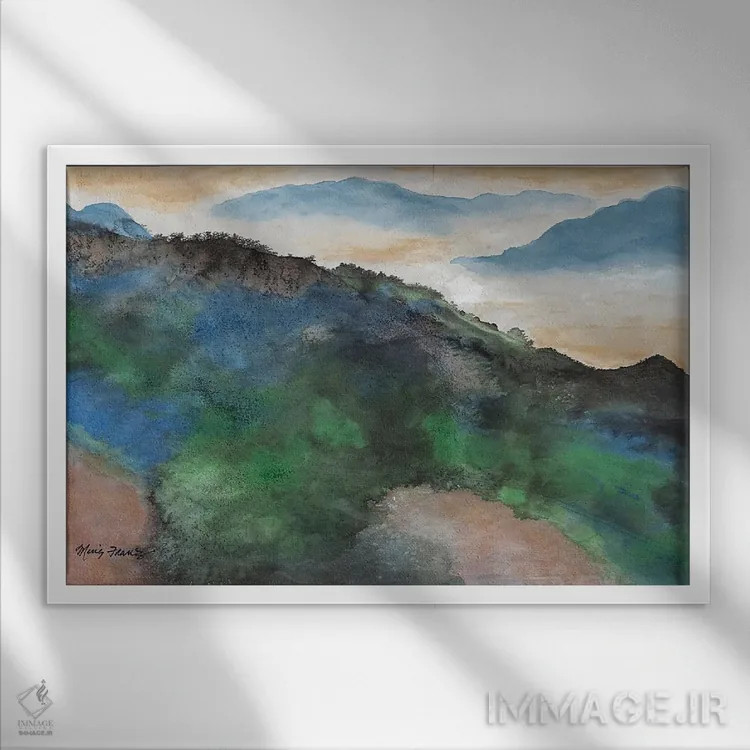 تابلو لبهٔ صبحگاهی اثر مینگ فرانز - نمای قابدار سفید