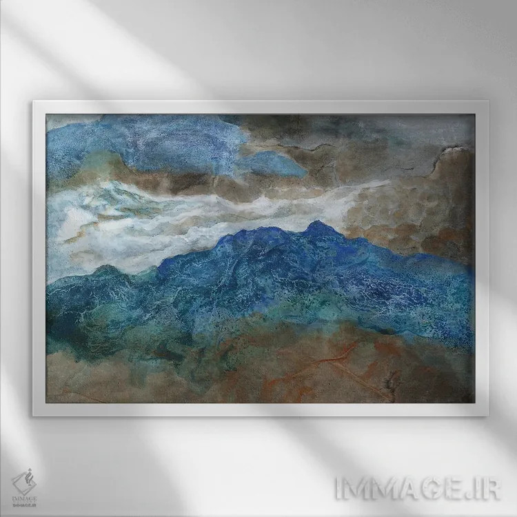 تابلو رود از میان دره اثر مینگ فرانز - نمای قابدار سفید