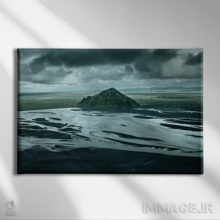 تابلو بافتها در ایسلند اثر استفن فوسبک - نمای روبهرو روی دیوار