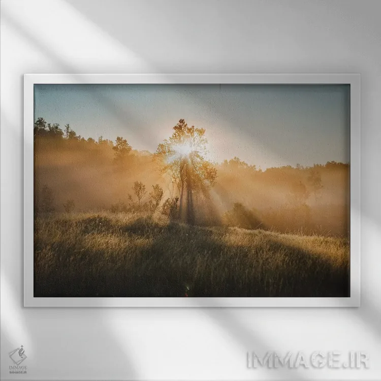 تابلو درخت زندگی اثر استفن فوسبک - نمای قابدار سفید