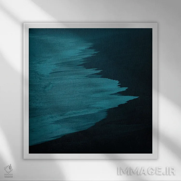 تابلو ساعت آبی ۲ اثر استفن فوسبک - نمای قابدار سفید